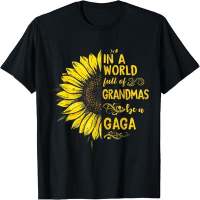 Num mundo cheio de avós, seja uma Avó GAGA Girassol Camiseta