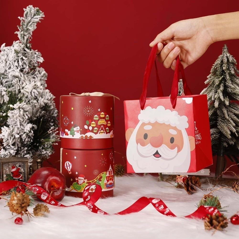 DIY Christmas Candy Box Cartoon Paper Mousse Cake Box New Dessert Case  for Xmas Party