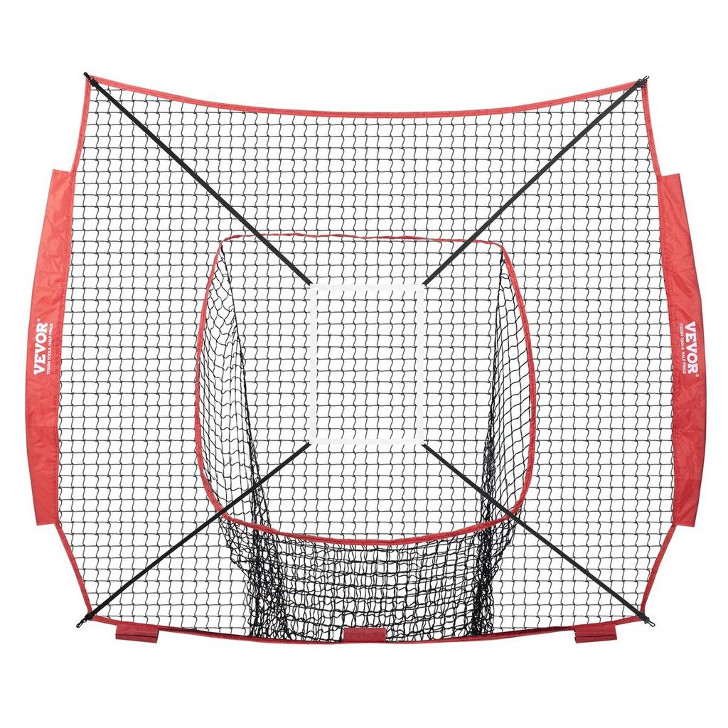 7x7 Ft Baseball Softball Practice Net, Portable Baseball Training Net for Hitting Batting Catching Pitching, Backstop Baseball Equipment Training Aids