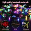 10/60Pcs Light Up Flower Headband LED Flower Hair Crown Glowing Floral Wreath Crowns Birthday Wedding Christmas Decoration 2024