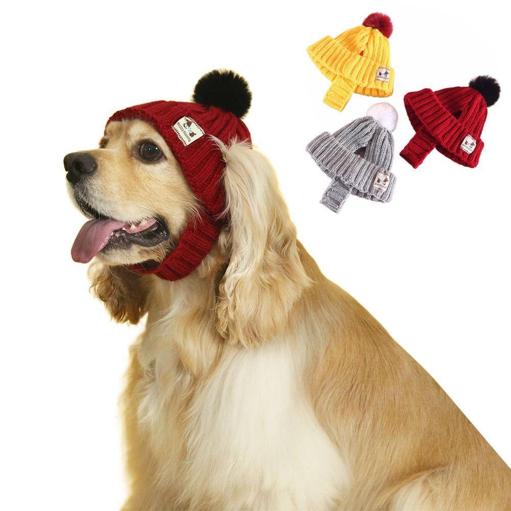 Pet Costume Accessory Puppy Cap Keep Warm Pet Hat Universal Short Plush Hat Winter