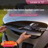 Xiaomi YU7 Headlight Eyelid Carbon Fiber Texture Honeycomb Cover for Daytime Running Light.