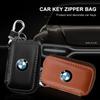 1Pcs Leather Emblem Car Key Case Keychain Zipper Key Case Bag for BMW M M3 M5 M6 M2 E46 E90 E60 F10 F30 E39 E36 F20 E87 G30 E70