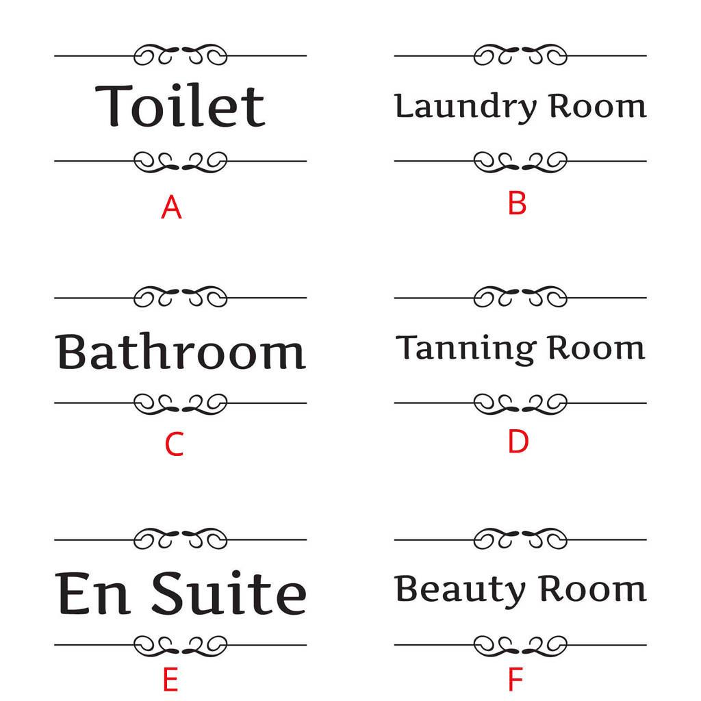 Abnehmbarer Vintage-Wandaufkleber, Badezimmer-Dekoration, WC-Türschild, Vinyl-Aufkleber