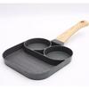 Non-stick Household Breakfast Frying Pan for Making Fried Eggs, Burgers, or Steaks with Four Holes.