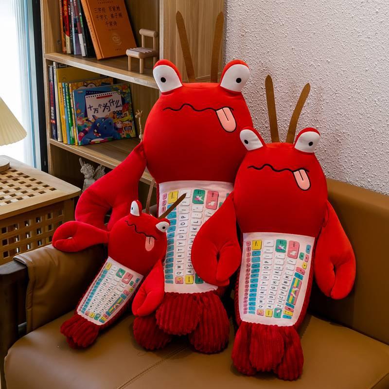 Keyboard Warrior Plush Toy Red Lobster Stuffed Animal For Kids And Adults