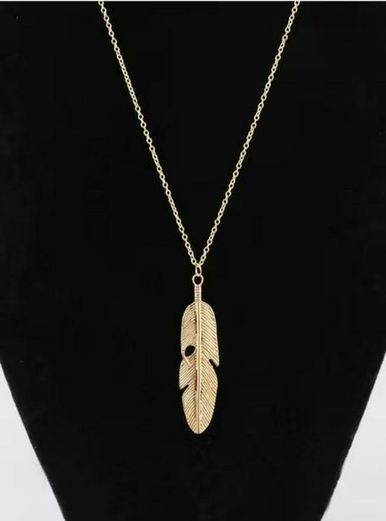 Bohemian Retro Feather Long Necklace