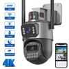8MP PTZ WiFi Camera with Dual Screen Color Night Vision Outdoor 4MP Security IP Camera CCTV Surveillance Camera ICSEE App