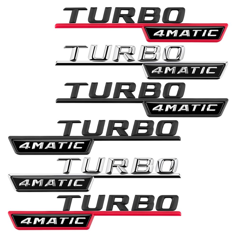 2pcs TURBO 4MATIC Fender Sticker Front Door Side Sticker for Brabus Mercedes Benz AMG Maybach A/C/E/S Brabus Sticker Christmas AW1 c13