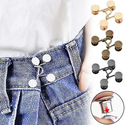 1 Set Çivisiz Metal Kot Düğmesi Çıtçıtları Çıkarılabilir Pantolon Klipsleri Düğmeler İğneler Kendin Yap Bel Sıkılaştırıcı Giysi Tokaları Dikiş Aletleri