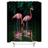 Graceful Pink Flamingos Reflecting in Water - Perfect for Bathroom Decor - Durable and Waterproof Shower Curtain Elevate Space