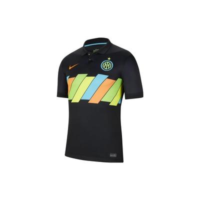 Estadio Inter de Milán Bloque de Color Patrón Logo Camiseta de Fútbol de Partido Camisetas de Hombre Negro DB5899-011