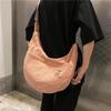 New Trendy Women Shoulder Bag Men Female Solid Color Large Capacity Canvas Shopping Crossbody Bags Travel Messenger School Bag
