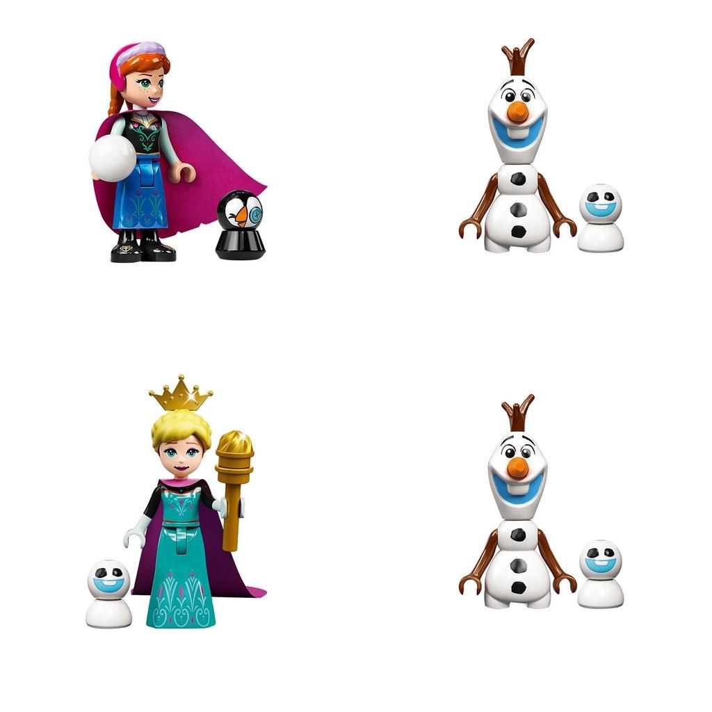 Disney Princess Frozen Minifigure Anna Elsa Olaf With Scepter Lamp High-quality Diy Blocks Kit For Kids