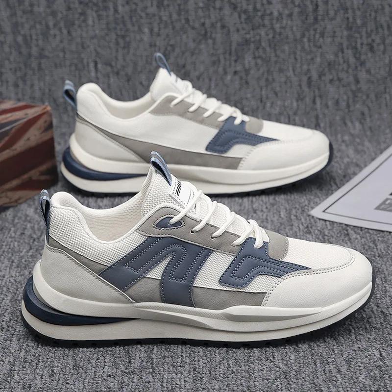 

2024Новые модные кроссовки для отдыха и спорта с сеткой на мягкой подошве Forrest Gump, удобные мужские туфли 44 белый