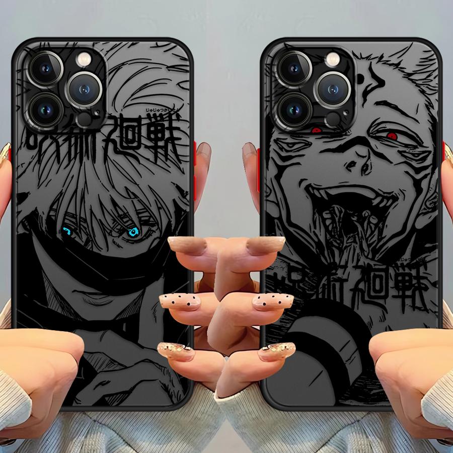 Japanese Cool Anime Case for iPhone 17 Pro Max 13 Mini 15 12 11 7 8 SE 14 16 Plus Air XS XR Funda Back Phone Cover
