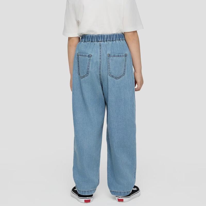 GAP Boys' Embroidered Bear Loose Fit Denim Joggers