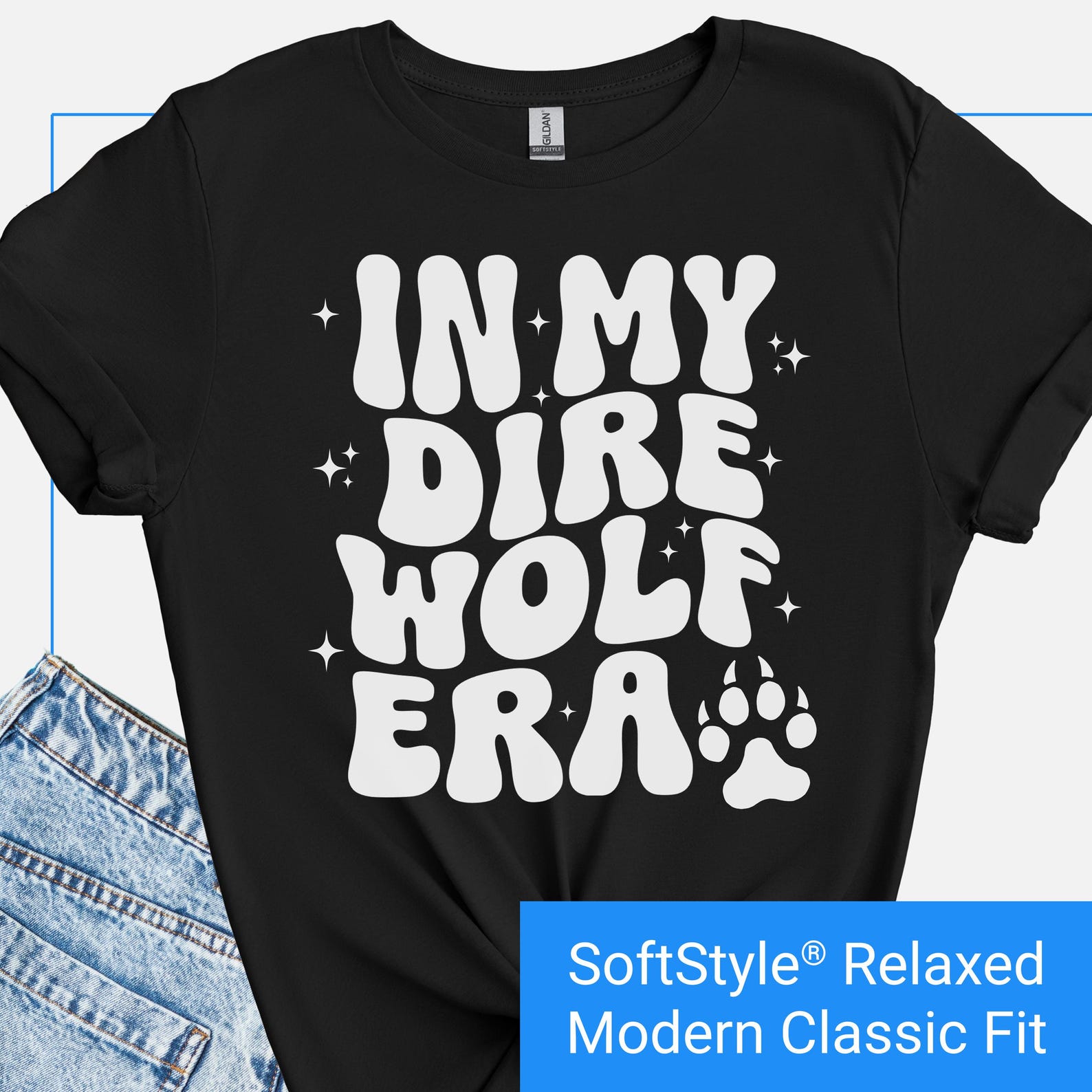 Funny Dire Wolf Cloning Shirt, Cute In My Dire Wolf Era Tee, Fantasy Fiction Shirt, Dark Fantasy T-Shirt, Wolf Lover Gift, Trendy Humor Tee 2XL