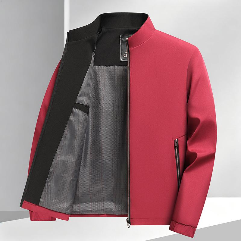 Middle-aged stand-up collar jacket top