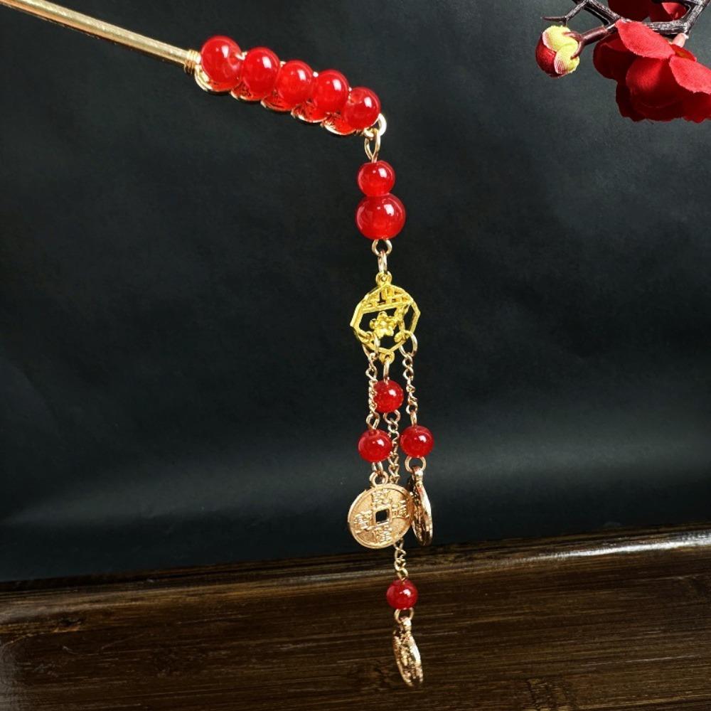 Chinese Knot Ancient Hair Stick Antique Hanfu Hair Fork New Year Hairpin  Cheongsam Accessories