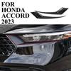 Carbon Fiber Style Exterior Front Bumper Headlight Trim Cover For Honda Accord