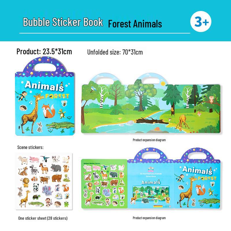 CPC Cross-border Children's Bubble Sticker & Jelly Quiet Puzzle Book - Early Education Toy with CE Certification