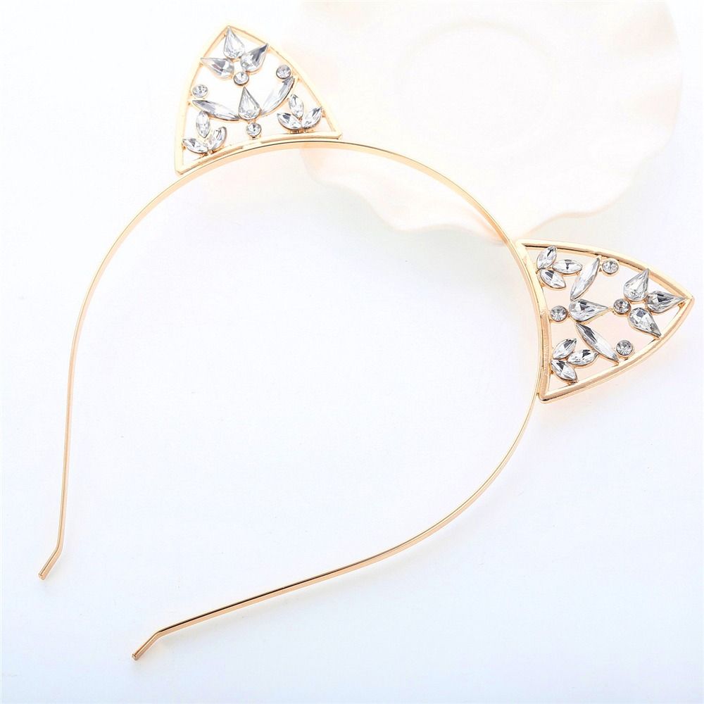 

Костюм для косплея, повязка на голову с кошачьими стразами и кристаллами животных, повязка на голову для женщин и девочек