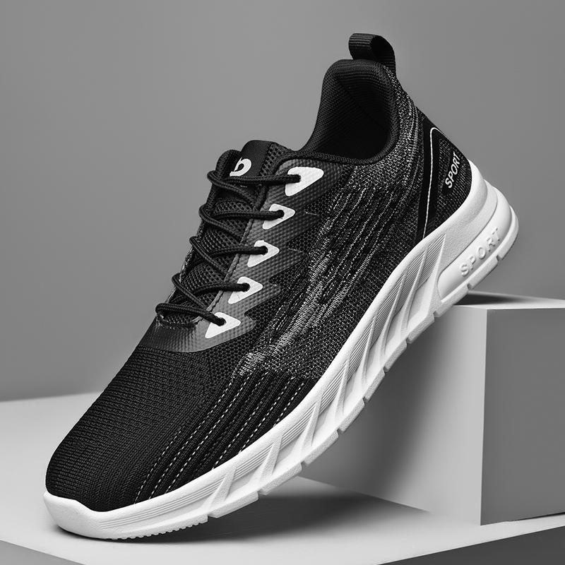 TUINANLE Men Sports Shoes Breathable Mesh Platform Sneakers Mixed Color Casual Running Shoes