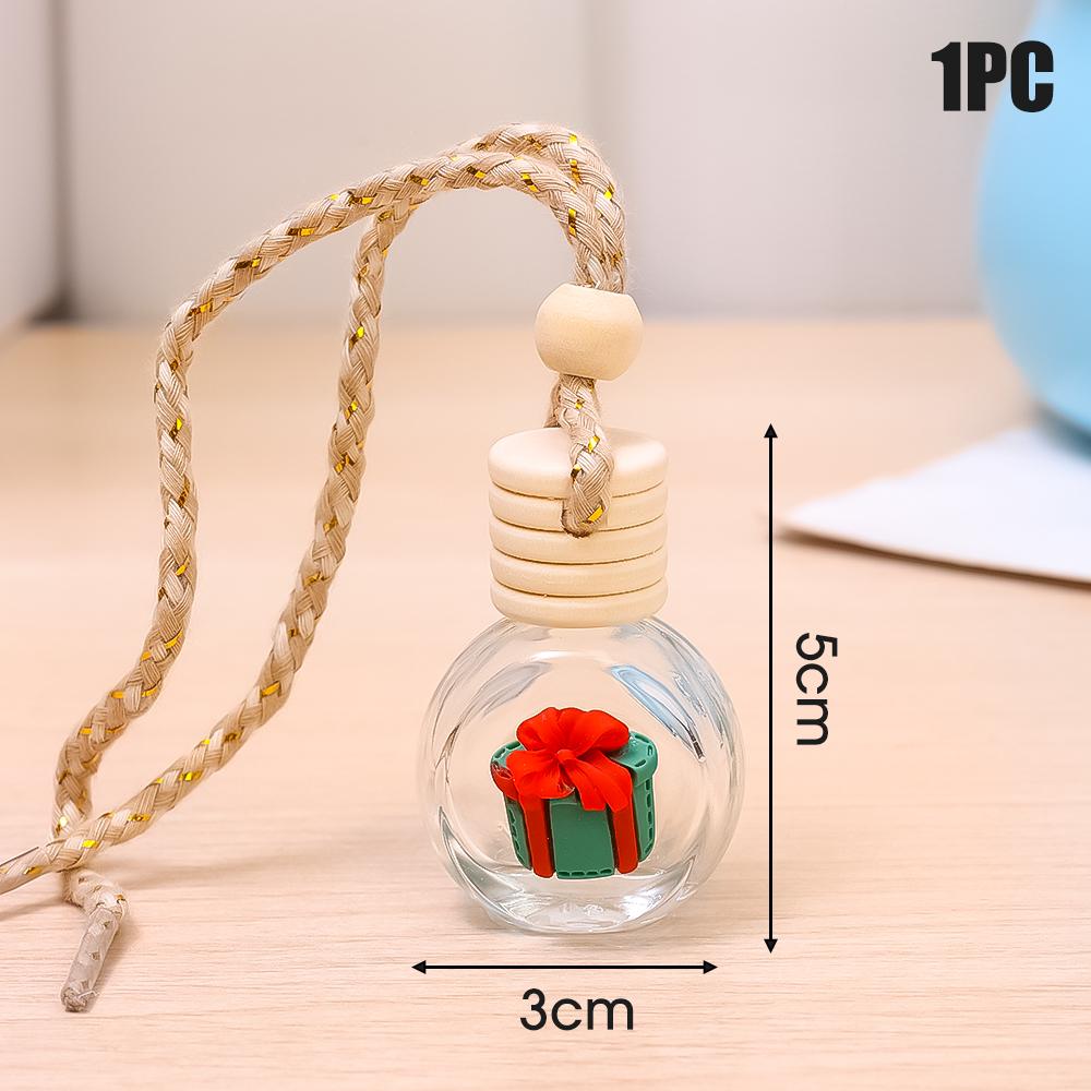 10ML Santa Claus Car Perfume Pendant Aromatherapy Christmas Gift Ornaments Glass Empty Bottle Perfume Refill Bottle Diffuser