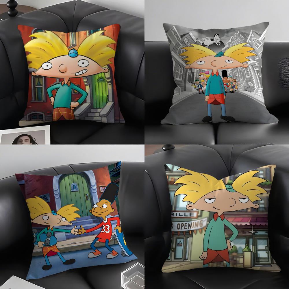 H-Hey Arnold Cartoon Cushion Cover Pillowcase Ultra Soft Skin Friendly Fabric Cloud Like Comfort & Concealed Zipper