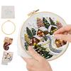 DIY Material Hand Embroidery Kit Snow Scenery Winter Villages Christmas Trees Christmas Theme Decorations Embroidery Kit