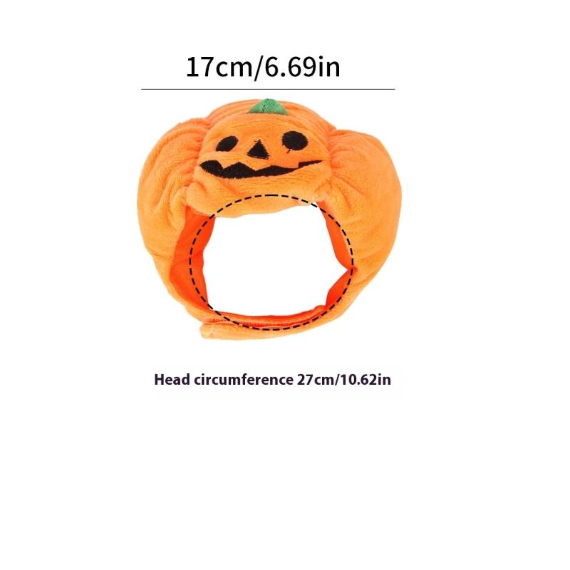Cute Pet Halloween Dog Cat Costume Originality Small Dogs Cat Cosplay Bat Pumpkin Headgear Hat Cat Headgear Pet Supplies