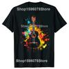 Rock Cat Playing Guitar Guitarist Music Lover Rock T-Shirts Men Awesome Tee Shirt DJ Party Bass Clothing Unisex T Shirts