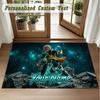 Crystal Velvet Square Rug Custom NameMy Hero Academia Pattern Non Slip Home Floor Decor Rug