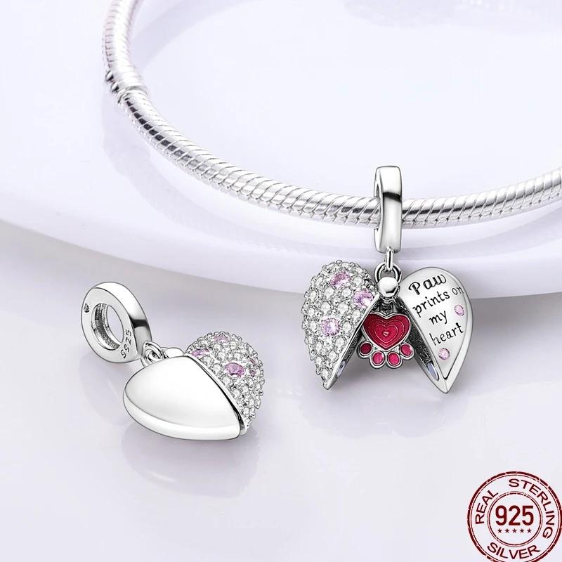 Magnetic Heart Series Openable Clover Sunflower Charm Beads Suitable For Copper Original Bracelet Diy Jewelry Gift