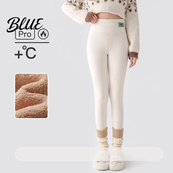 Cold Weather Resistant Leggings Winter High-Waisted Slim Cut Warm Lambswool Fabric Lining Bottom Pants Resistance Women Slimming Effect