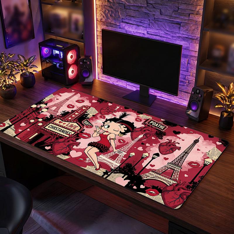 Big Mouse PadBetty Boop Extended Soft Desk Mat Gaming Office Computer Table Decor Mat