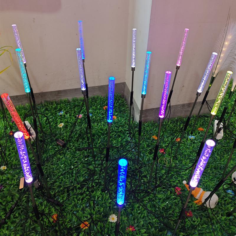 Outdoor Color-Changing LED Jellyfish Garden Lights with Solar Fiber Optics