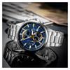 Casio EDIFICE Series Waterproof and Versatile Quartz Movement Stainless Steel Strap Japanese and Korean Watch Men's Watch Blue Dial EFV-530D-2A