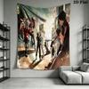 God Eater Wall Tapestry Aesthetic Wall Hanging Printed Fabric Blanket Decorative Tapestries for Bedroom Living Room Home Decor