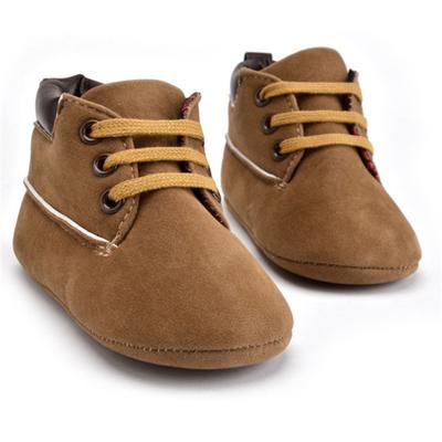 New Infant Baby Boy Soft Sole PU Leather First Walkers Crib Shoes Non-slip Footwear Crib Shoes