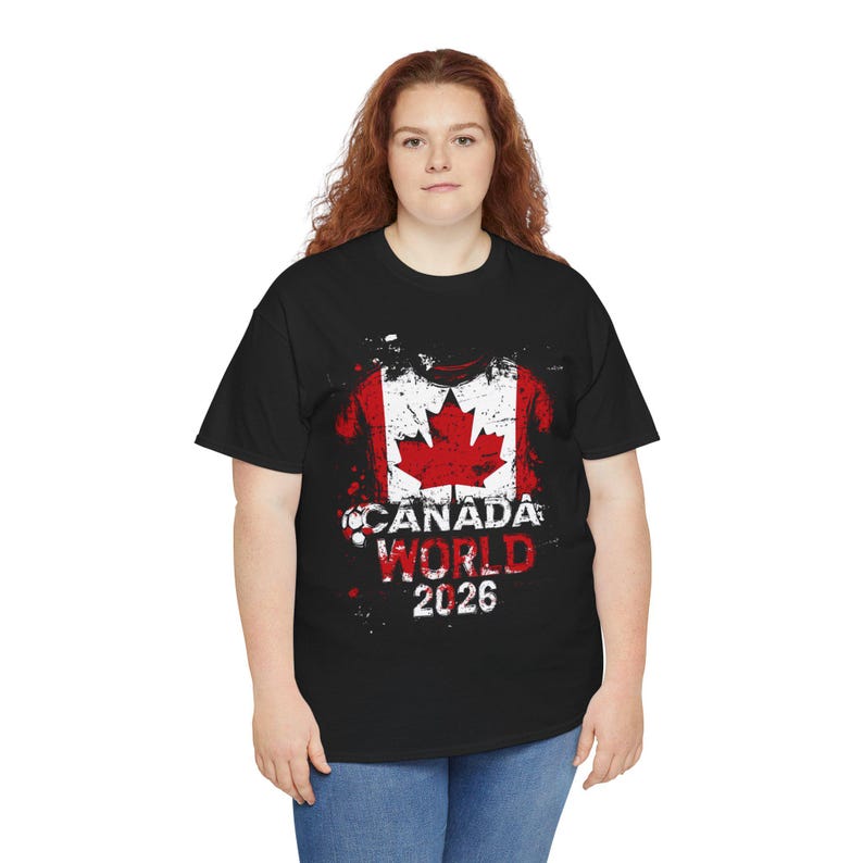 Canada World Cup 2026 T-Shirt | Maple Leaf Grunge Soccer Fan Tee, Football Supporter Gift, Les Rouges Shirt, Host Nation Tee XL
