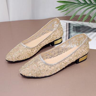 Tendenza Donna Primavera Estate 2025 Scarpe Comode con Paillettes Ballerine da Donna Punta Appuntita Fine Zapatos