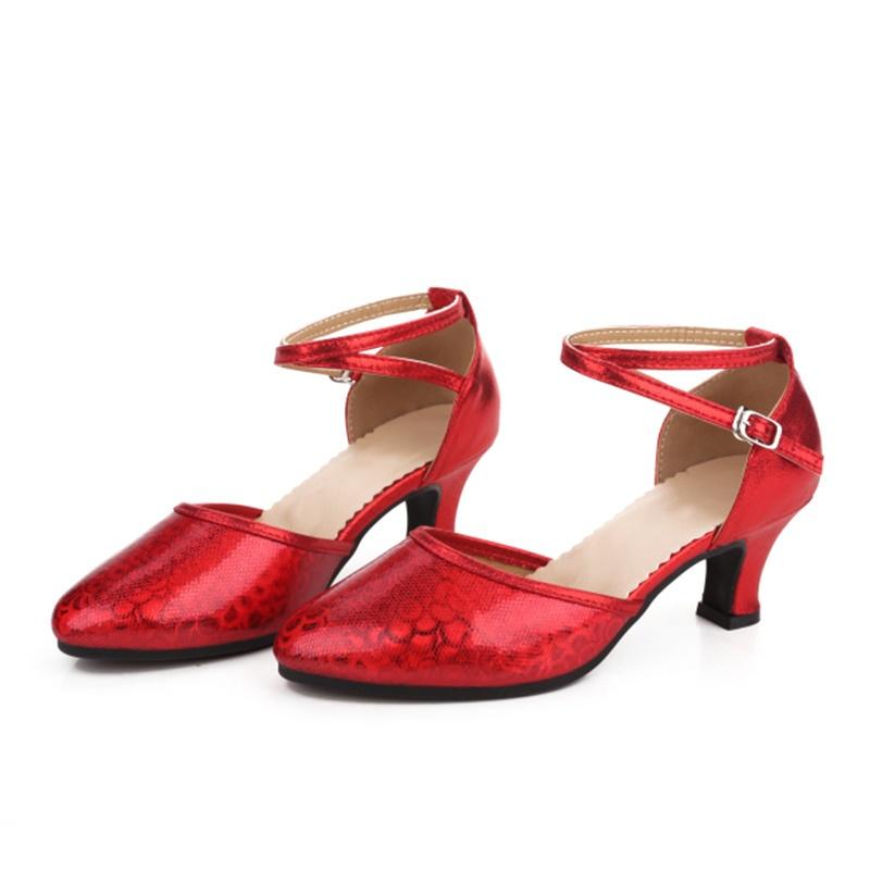 

Надзвичайно зручні та м’які туфлі для латиноамериканських танців на підборах 3,5 см для жінок, які підходять для вечірок або бальних залів 41 червоний