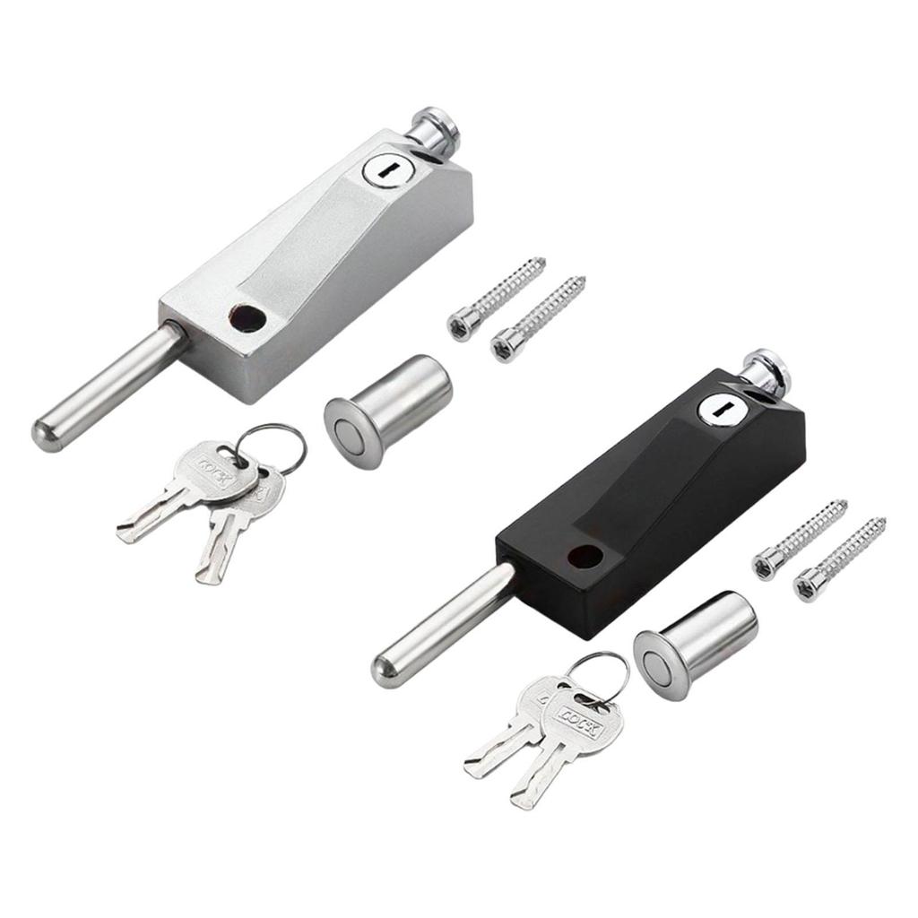 Door Bolts Lock Water Resistant Sturdy 2 Keys Spring Lock Floor Spring Bolt for Toilet Commercial Use Shop Bathroom Home