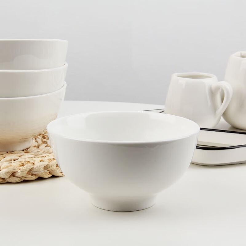 L.C.Maird Pure White Ceramic Rice Bowls