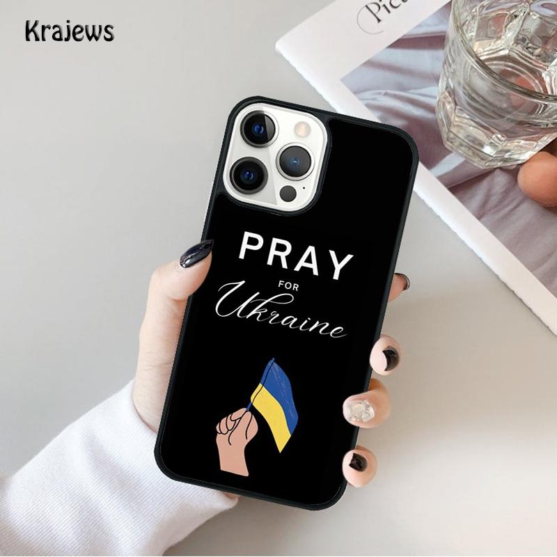 

U=kraine Flag Painted Bling Phone Case For iPhone 17 Air 16 15 14 Ma Plus 11 12 13 Pro Ma Phone Cover coque iPhone 13