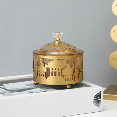 With Lid Eid Mubarak Snack Tray Star Moon Serving Plate Fruit Tray Storage Box Home Decor