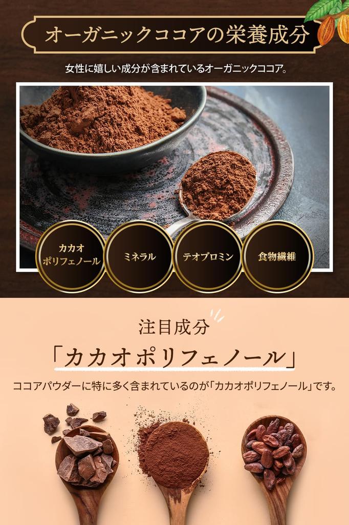 Poudre de Cacao Biologique Sairin Shoten Non Sucrée Sans Additifs Pack de 2 x 250g Fermeture Zip