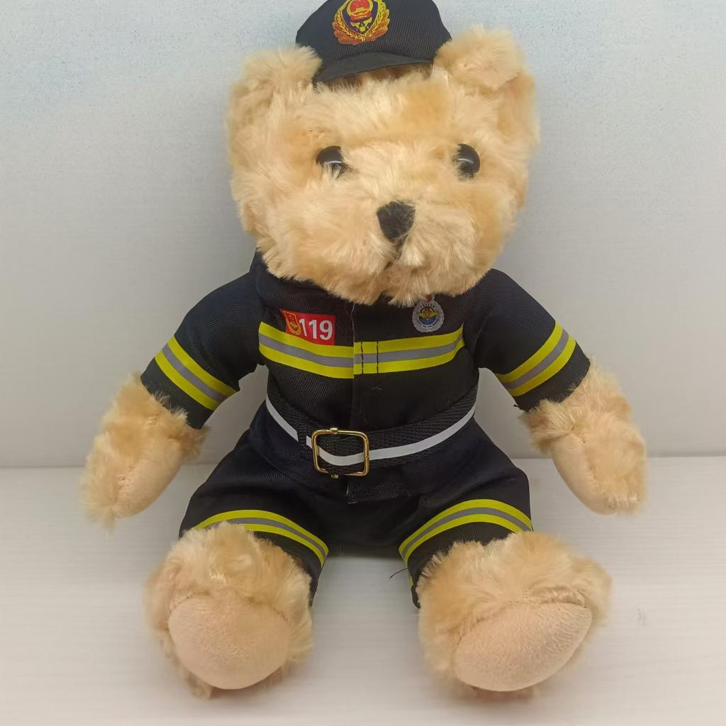 Poliția rutieră urs păpușă jucărie de pluș urs polițist urs locomotivă urs călăreț de fier ursuleț de pluș păpușă cadou